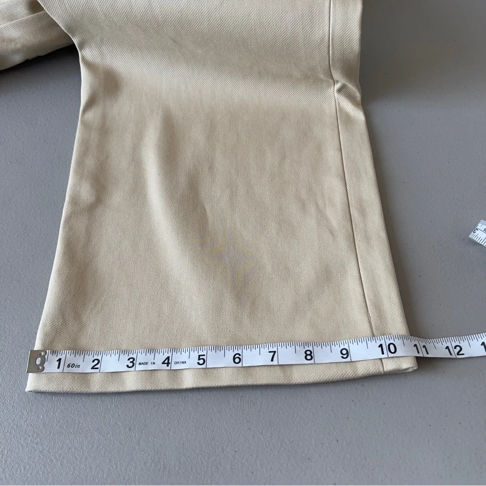 Jenni Kayne 4 Khaki High Waist Wide Leg Trouser Pant NWT Neutral Minimal - Picture 14 of 15